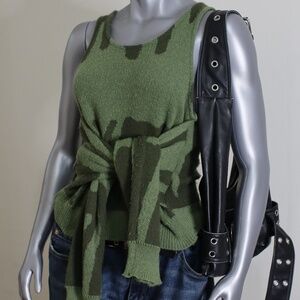 Upcycled Stylish Green Adjustable Tank Top